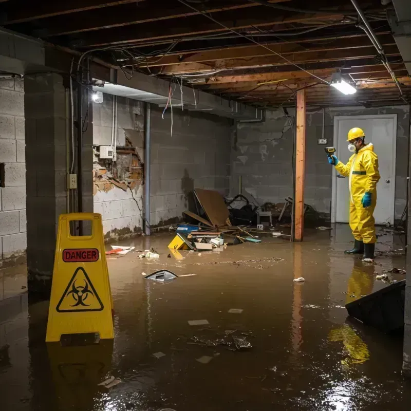 Flooded Basement Electrical Hazard in Flatlands, NY Property